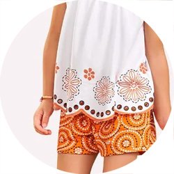 03 conjunto menina blusa e short flores nanai branco 4