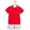 01 conjunto menino polo e bermuda sarja camaleao mundi vermelho 3