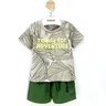 01 conjunto camiseta menino e bermuda cargo adventure fakini marrom 3
