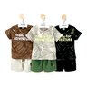 02 conjunto camiseta menino e bermuda cargo adventure fakini marrom 3
