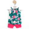 04 conjunto bebe menina blusa e short cotton tulipas kyly azul marinho p