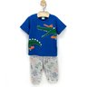04 pijama menino camiseta e calca jacare brilha no escuro kyly azul escuro 14
