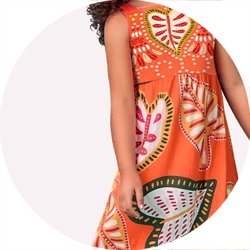 01 vestido menina longo estampado nanai laranja 8