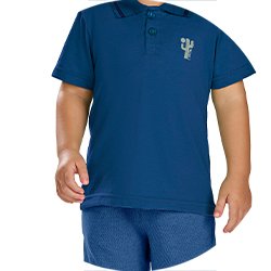 03 conjunto menino polo e bermuda moletom linho cacto elian azul escuro 4