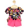07 conjunto bebe menina blusa e short safari formas kyly