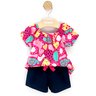 08 conjunto bebe menina blusa e short safari formas kyly