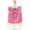 03 conjunto menina bata e short tricoline coracao trick nick bege g