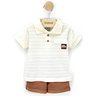 03 conjunto menino polo malha wave e bermuda moletinho angero off white m