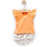 01 conjunto menina blusa e tapa fralda flores trick nick laranja p