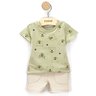 04 conjunto bebe menino camiseta e bermuda urso oculos trick nick laranja g