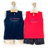 01 conjunto menino regata e bermuda tactel folhagem fbr azul marinho 4