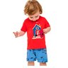 02 conjunto menino camiseta e bermuda moletinho casinha elian bege 3