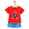 05 conjunto menino camiseta e bermuda moletinho casinha elian bege 3