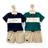 01 conjunto menino camiseta bloco de cor e bermuda sarja fbr azul marinho 3