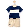 03 conjunto menino camiseta bloco de cor e bermuda sarja fbr azul marinho 3