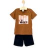 01 conjunto menino camiseta e bermuda moletom surf elian bege 10