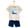 02 conjunto menino camiseta e bermuda moletom surf elian bege 10