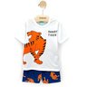 01 pijama menino camiseta e bermuda tigre brilha no escuro kyly branco 6