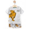 02 pijama menino camiseta e bermuda tigre brilha no escuro kyly branco 6