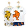 04 pijama menino camiseta e bermuda tigre brilha no escuro kyly branco 6