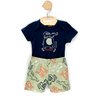 03 conjunto bebe menino body e bermuda elefantinho kyly branco g