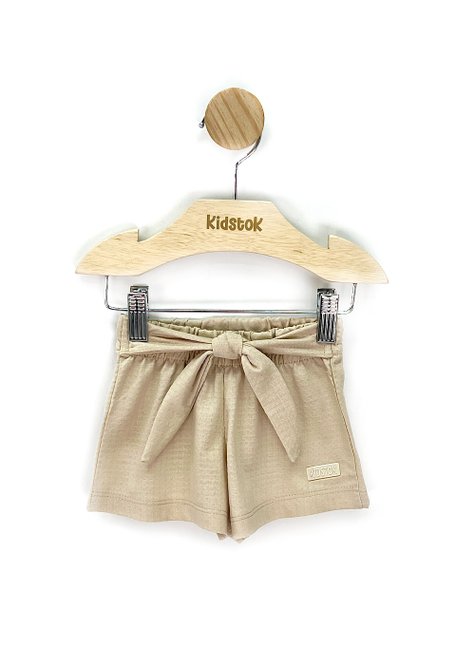 01 short menina malha bolha kidstok bege 8