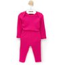 01 conjunto bebe menina canelado doce dominio pink p