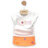 02 conjunto menina blusa e short saia moletinho bordado brandili laranja 2
