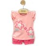 07 conjunto bebe menina blusa malha e short flor brandili rosa claro g