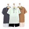 01 conjunto menino polo e bermuda sarja and co angero cinza chumbo 12