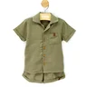 04 conjunto menino camiseta e bermuda texturizado carinhoso verde musgo 6