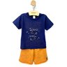 01 conjunto menino camiseta e bermuda moletinho over shuma kids preto 4