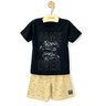 02 conjunto menino camiseta e bermuda moletinho over shuma kids preto 4