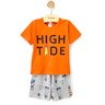 01 conjunto menino camiseta e bermuda moletinho farol shuma kids laranja 6