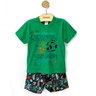 01 conjunto menino camiseta e bermuda moletinho game shuma kids verde 4