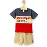 01 conjunto menino camiseta e bermuda moletinho surf shuma kids cinza chumbo 6