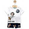 04 pijama menino camiseta e bermuda cachorrinho brilha no escuro angero branco 10