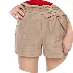 01 short menina moletinho laco trico angero bege 4