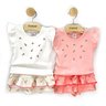 03 conjunto menina blusa e short saia waffle floral brandili off white 2
