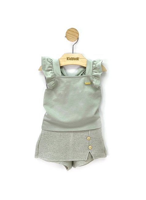 05 conjunto menina blusa e short saia trico laco coloritta bege 1