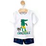 01 conjunto menino camiseta e bermuda tactel jacare shuma kids branco 2