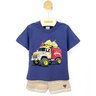 01 conjunto menino camiseta e bermuda tactel caminhao shuma kids azul marinho 2