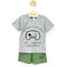 01 conjunto menino camiseta e bermuda tactel game shuma kids cinza 2