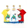 01 conjunto menino camiseta e bermuda moletinho tubarao shuma kids branco 3