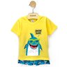 03 conjunto menino camiseta e bermuda moletinho tubarao shuma kids branco 3