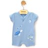 01 macaquinho bebe menino cotton tartarugas kiko baby azul m