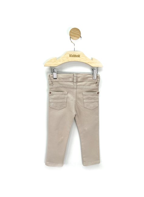 02 calca menino sarja botao kidstok bege 4