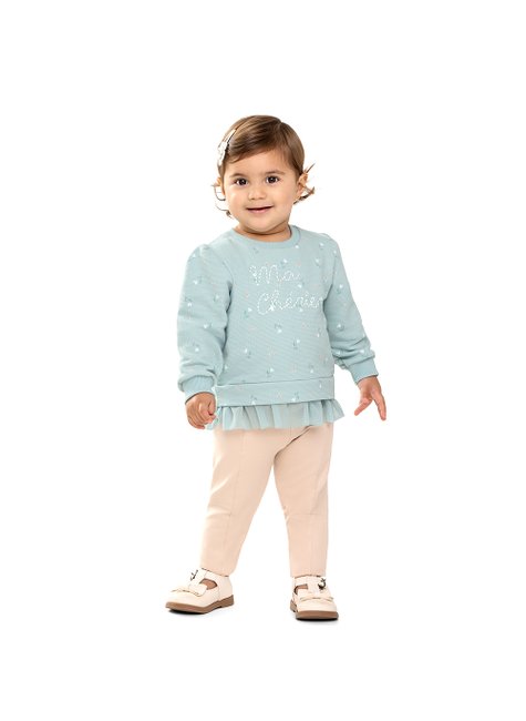 Conjunto Blusão Moletom / Calça Legging Ribana Joy/TAM: P/FEMININO