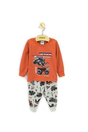 Pijama Menino Camiseta e Cal&ccedil;a Trator Brilha no Escuro - Anger&ocirc;