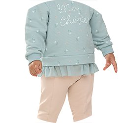 01 conjunto menina blusao flanelado e legging ma cherie floral angero goiaba 3